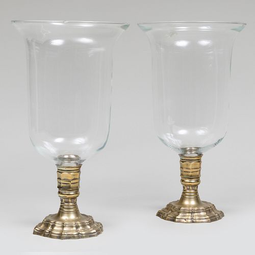 Pair of Louis XIV Style Brass Photophores