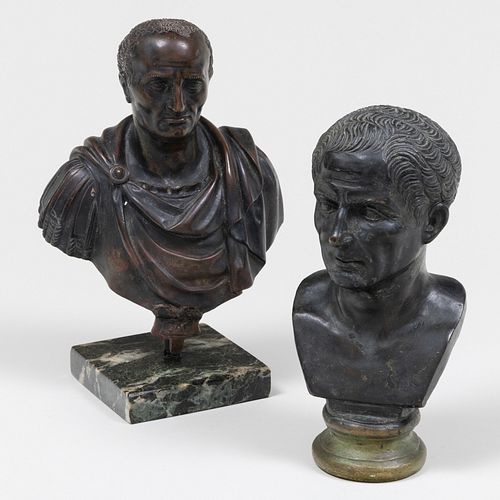 Two Bronze Busts of Caesars