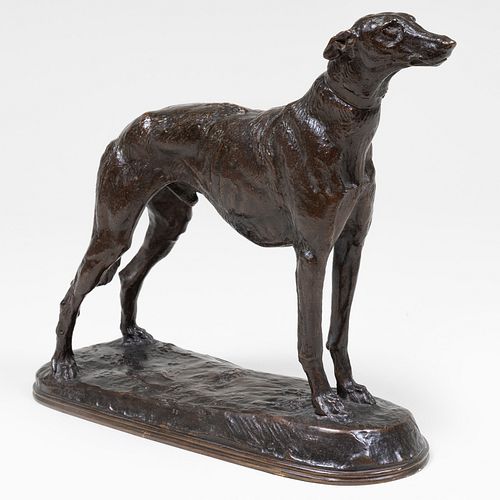 Emmanuel Frémiet (1824-1910): Standing Greyhound
