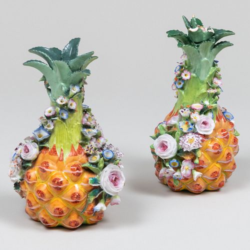 Pair of Jacob Petit Porcelain Pineapple Form Scent Bottles
