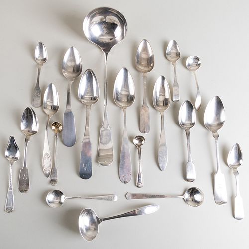 Group of American and English Silver Spoons
