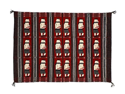 Harriet Snyder - Navajo Double-Sided Pictorial Rug c. 1990s, 41" x 27" (T6587)