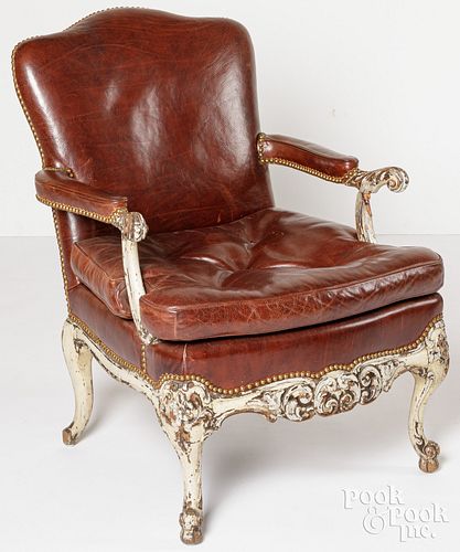French carved armchair