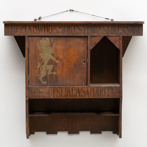 Liberty & Co. Stenciled Oak Smokers Cabinet