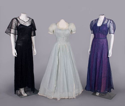 THREE EVENING DRESSES, 1933-1935