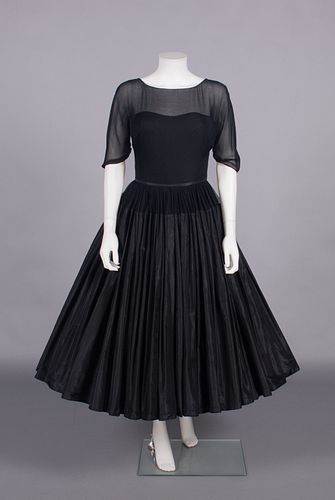 UNLABELED GALANOS COCKTAIL DRESS, USA, 1955