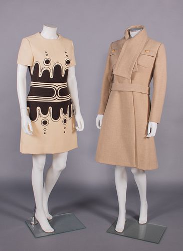 GALANOS & LOUIS FERAUD COAT & DRESS, USA & FRANCE, 1960s