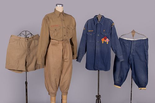 TWO BOYS SCOUTS UNIFORMS, AMERICA, 1930s & 1946-1949