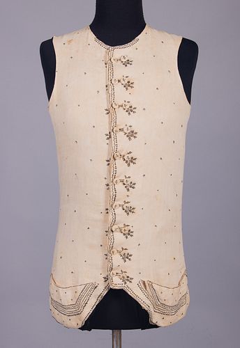 GENT’S TAMBOUR EMBROIDERED WAISTCOAT, 1790s