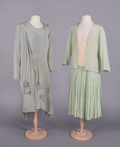 GALLENGA, BOUÉ SOEURS & MARCEL ROCHAS DAY DRESSES, ITALY & FRANCE, 1927-28