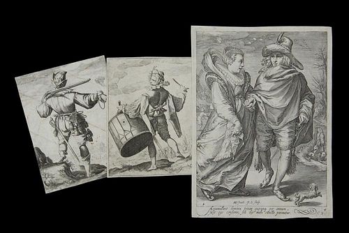 (3) ETCHINGS AFTER HENDRICK GOLTZIUS (1558-1617)