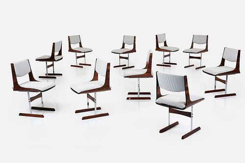 Jorge Zalszupin, 'Marina' Dining Chairs (10)