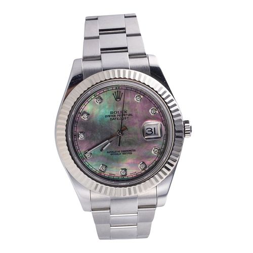 Rolex Datejust II 41mm Diamond MOP Watch 116334