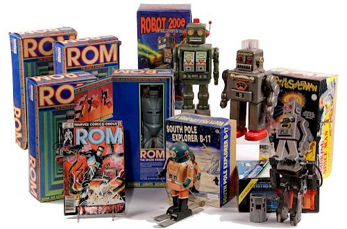 (7) 1980S-90S TOY ROBOTS IN BOXES