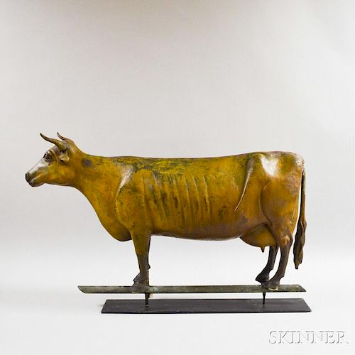 Molded Copper and Cast Zinc Cow Weathervane