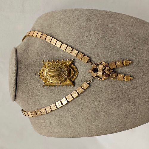 Victorian Book Chain Necklace & Locket