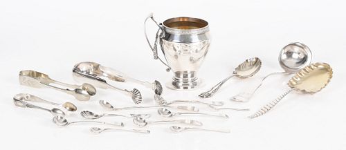 A Group of Silver Items, Coin, and Sterling