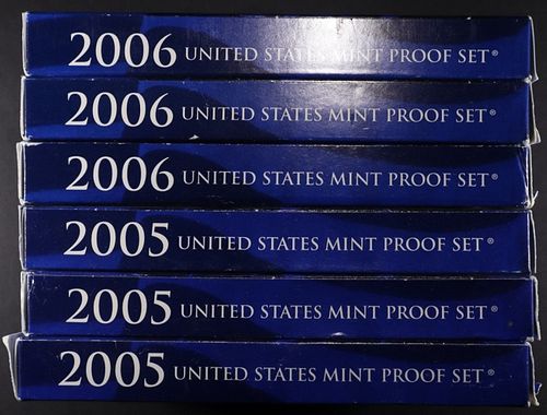 (3) 2005-2006 US PROOF SETS