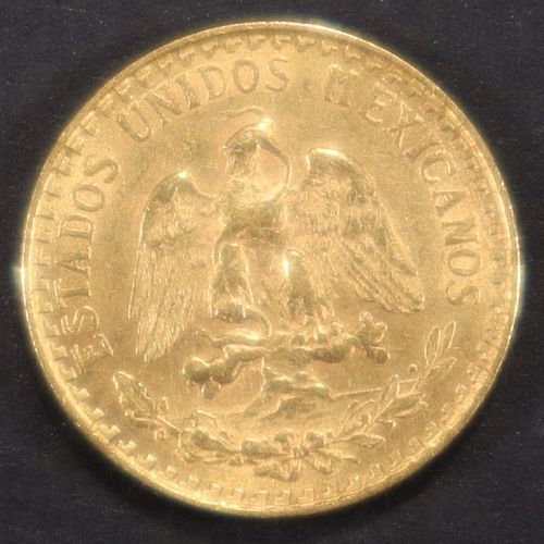 1920 MEXICO 2 PESO GOLD