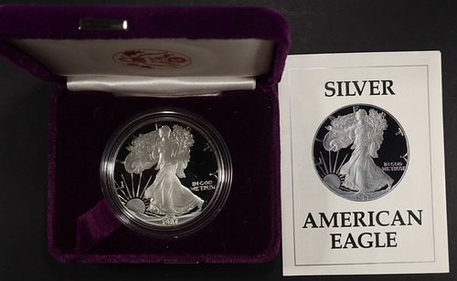 1987 PROOF AMERICAN SILVER EAGLE OGP