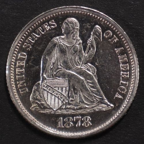 1878 SEATED LIBERTY DIME CH/GEM PROOF