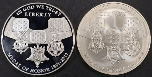 2011-P, S MEDAL OF HONOR $1 SILVER COMM COINS
