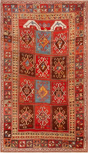 Antique Central Anatolian Rug 7 ft 8 in x 4 ft 2 in (2.33 m x 1.27 m)