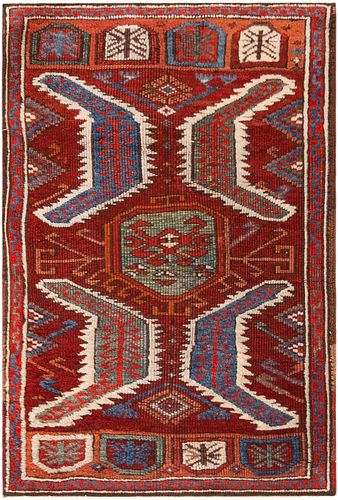 Central Anatolia Yastik Rug 3 ft 0 in x 2 ft 1 in (0.91 m x 0.63 m)