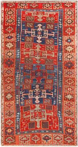 Antique East Anatolian Kurdish 5 Panel Rug 7 ft 5 in x 3 ft 11 in (2.26 m x 1.19 m)