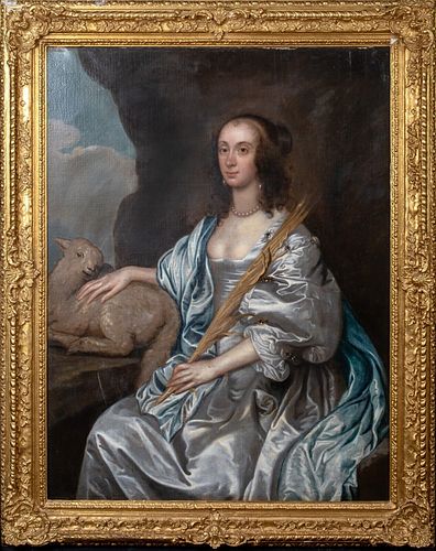  PORTRAIT OF LADY MARY VILLIERS OIL PAINTING