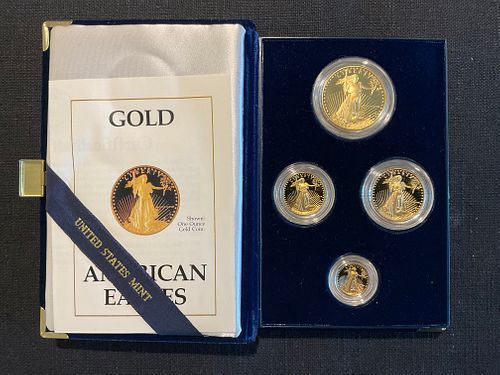 1988 American Eagle Gold Bullion Coins Proof Set with Original Box COA