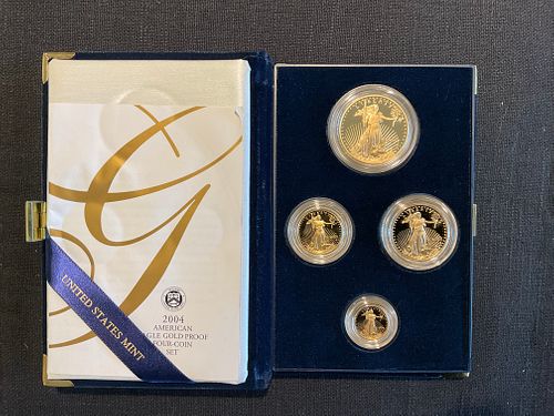 2004 American Eagle Gold Bullion Coins Proof Set with Original Box COA