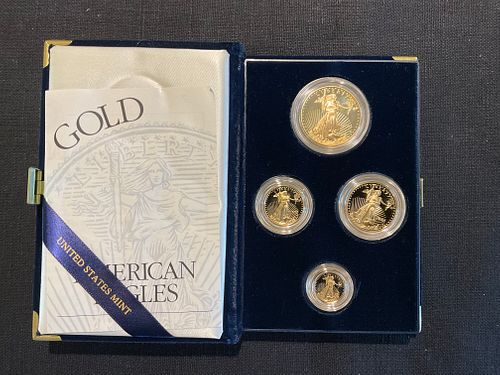 2001 American Eagle Gold Bullion Coins Proof Set with original box and COA