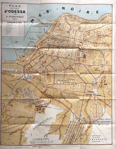 Plan de la Ville d'Odessa par K. Viskovsky 1914