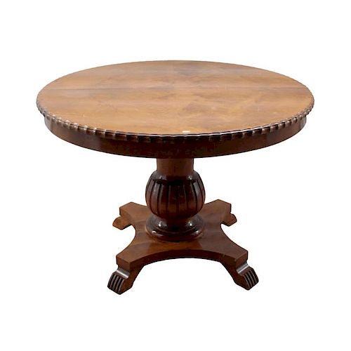 Swedish Art Deco Period Round Pedestal Extension Swivel Table