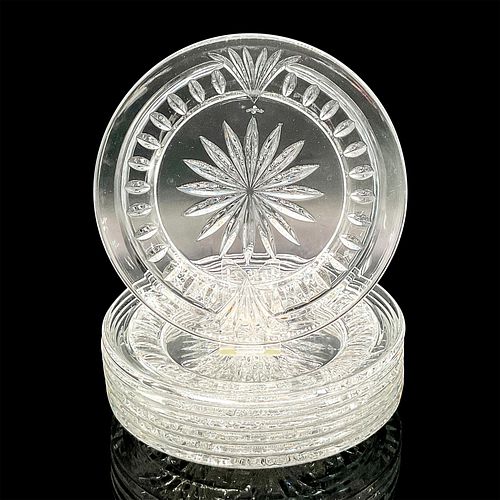7pc Waterford Crystal Salad Plates, Overture