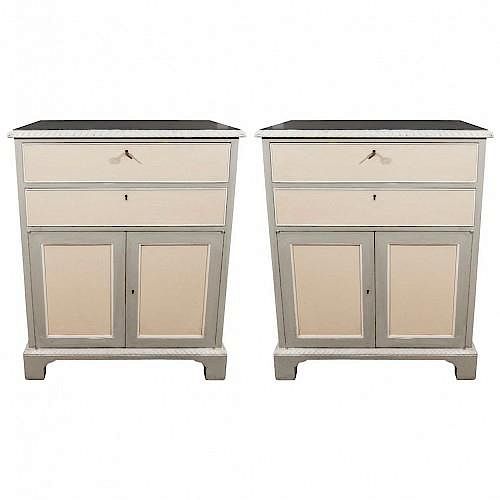 Pair of Georgian Style Side Cabinets, Mid 20th Century