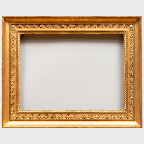 Set of Three Italian Giltwood Frames with Vitruvian Scroll Borders, possibly Lucca