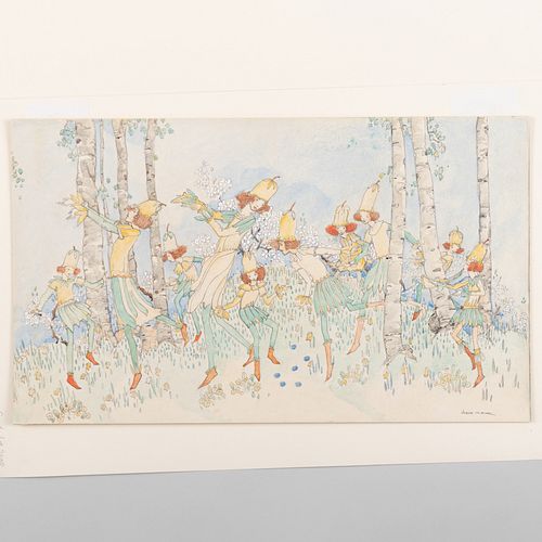 Jessie Marion King (1875-1949): Dancing in the Meadow