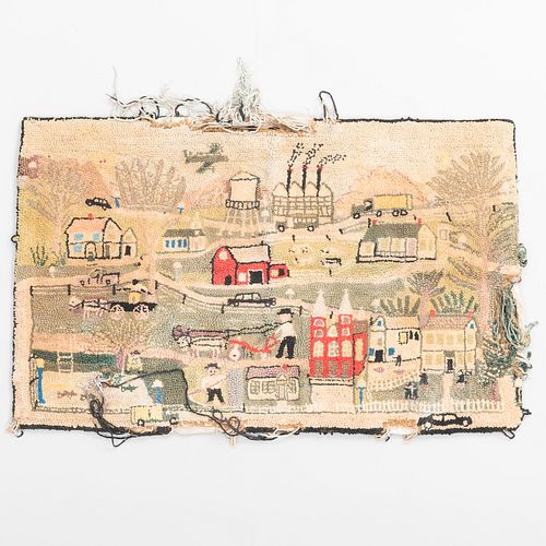 American Pictorial Rug of Our Town, by Mrs. Turnley