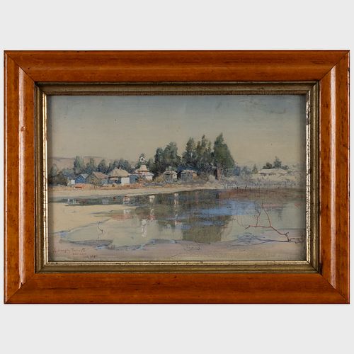 Richard Langtry Partington (1868-1929): Lake Scene, Oakland; and Farm Field, Oakland