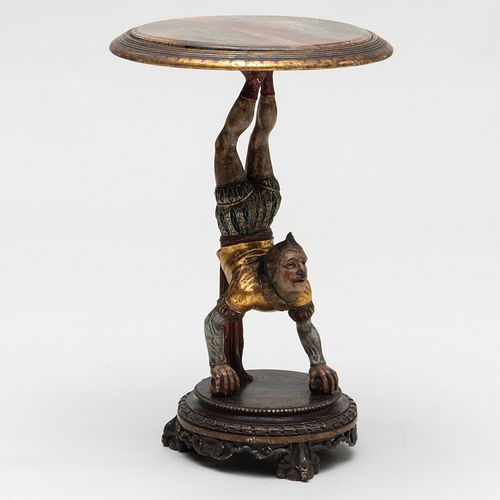 Italian Painted and Parcel-Gilt Jester's Table 