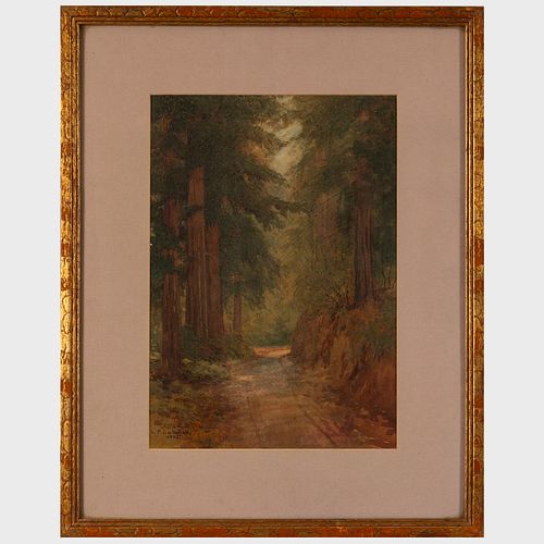 Lorenzo Palmer Latimer (1857-1941): Wooded Path; and Woodland Landscpae