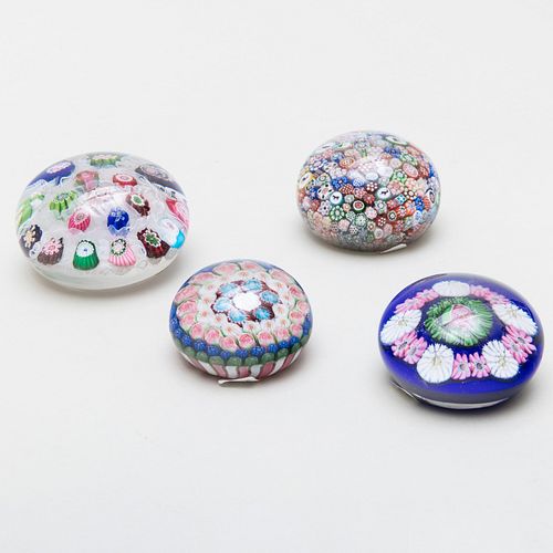 Four Clichy and Baccarat Paperweights