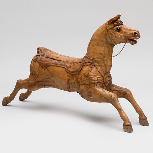 Victorian Carved Pine Carousel Horse, Possibly by G & J Lines