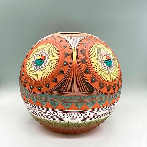 Terracotta Orb Pot by Navajo Artist Lori Smith