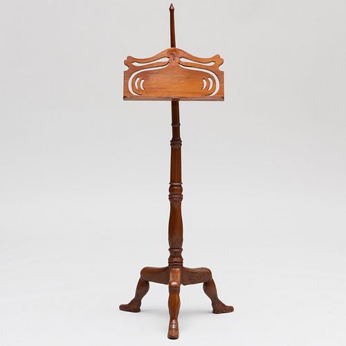 Victorian Carved Mahogany Music Stand