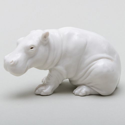 Nymphenburg Porcelain Model of a Hippo