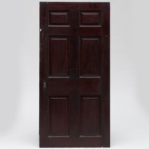 One George III Carved Mahogany Door with One False Door