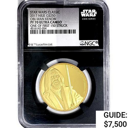 2017 $250 1oz Gold S.W. Obi-Wan NGC PF70 UC